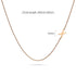 Bold Alphabet Letter Initial Charm Necklace in Rose Gold Tone